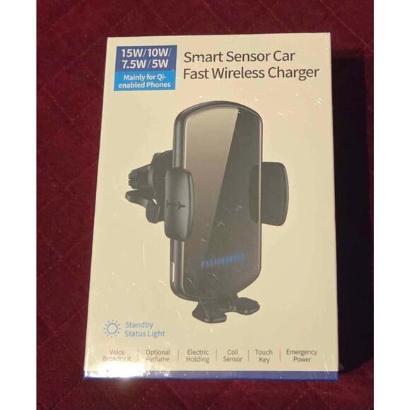 BRAND NEW UNOPENED SMART SENSOR FAST Wireless Car Charger - Picture 1 of 2